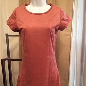 NEW W/O TAG  SOFT VELVET MINI DRESS WITH SLITS